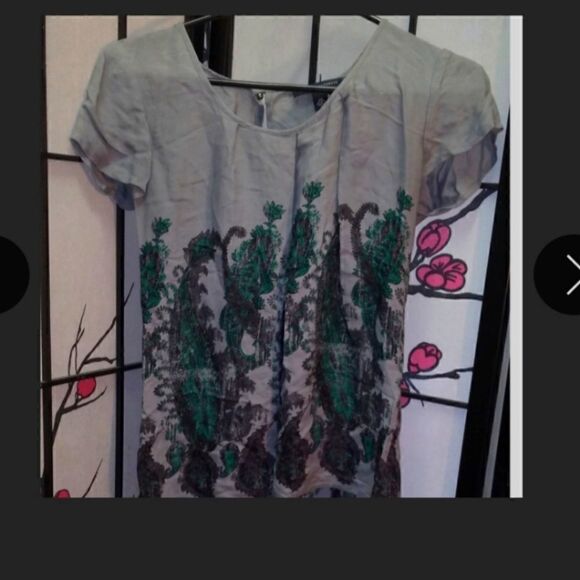 Banana Republic Paisley Flowy Tunic Silk Blouse - Picture 1 of 6